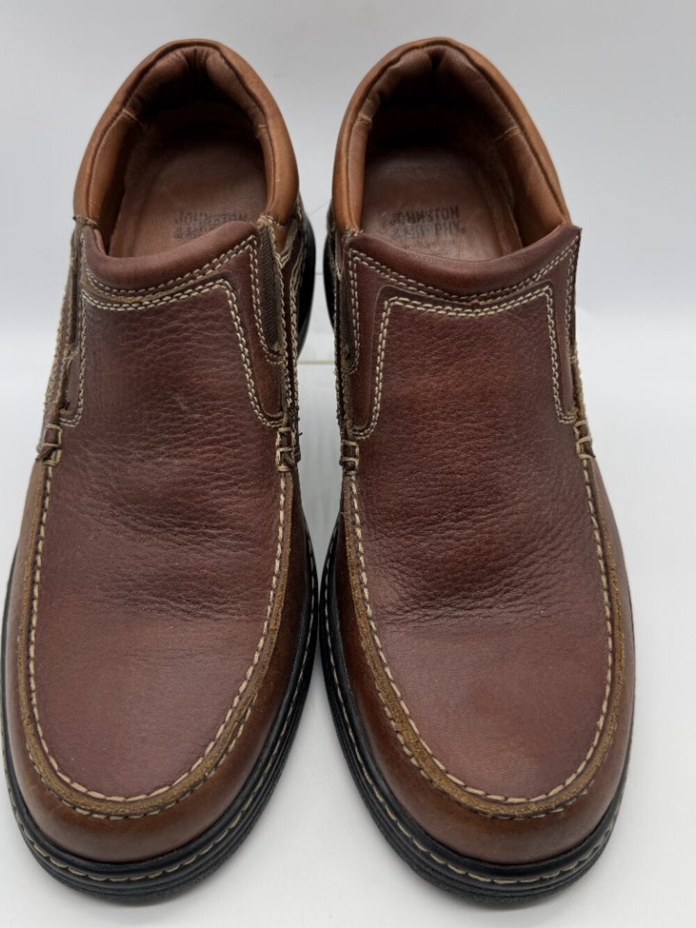 Johnston & Murphy XC4 System Waterproof Brown Leather Slip-On Casual Shoes Men's